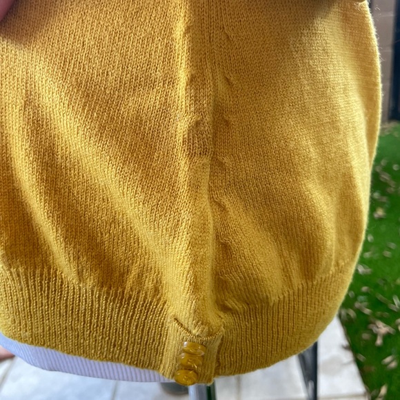 Brunella Gori 100% Fine Italian Merino Wool Lightweight Sweater Gold Large - Picture 5 of 16